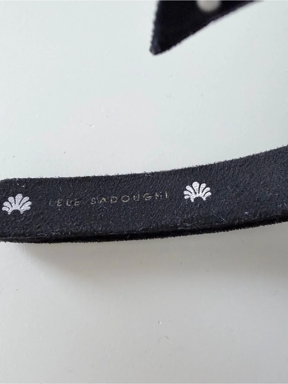 Lele Sadoughi Bardot Black Pearl-Embellished Velvet Headband